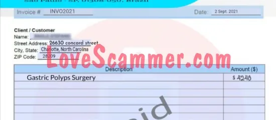 Valse ziekenhuisrekening van een vermeende soldaat.